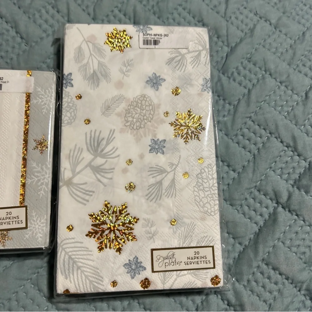 Sophisti plate Winter Frost Napkins- Cocktail, Guest Towel 20 Per Pack 1 Pack Ea